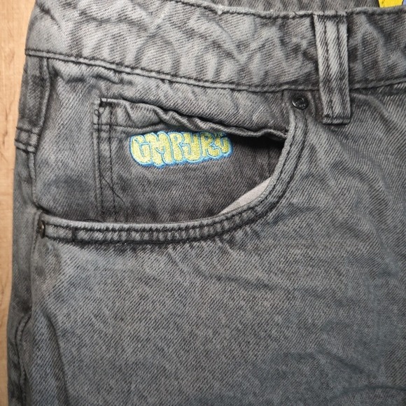 Empyre men's Loose Fit baggy Light Wash black Skate Jeans size 32x30 - Picture 2 of 8